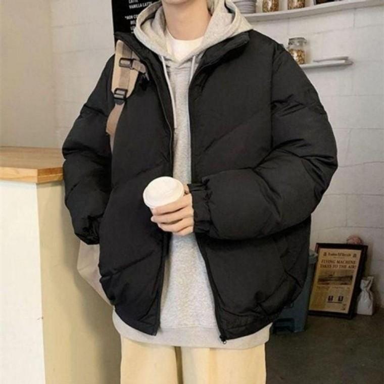 겨울옷 데일리 점퍼 포인트 사선 블랙 남성 패딩 자켓 패딩 겨울 패션 아우터 점퍼 봄 패션 겨울 자켓