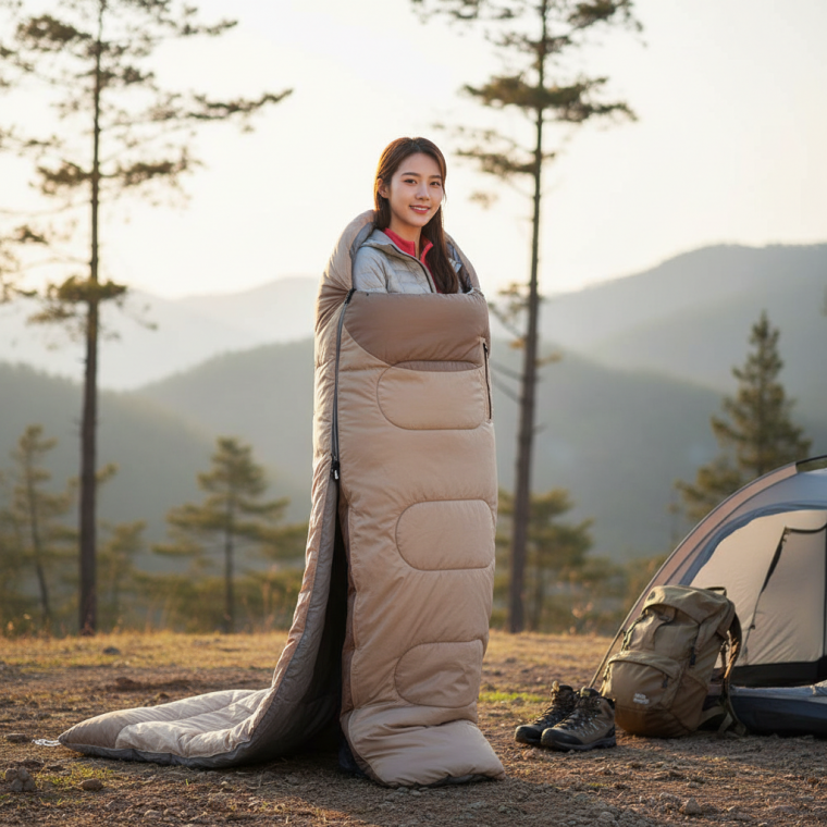 야외용 캠핑 침낭 등산 휴대용 보온 슬리핑백 2.4kg