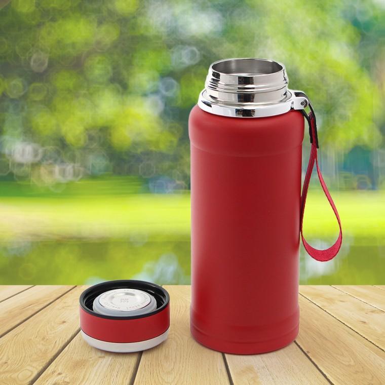 사계절 보냉물병 보온병 진공 소풍 등산 캠핑 보온보냉병 (600ml) (레드)
