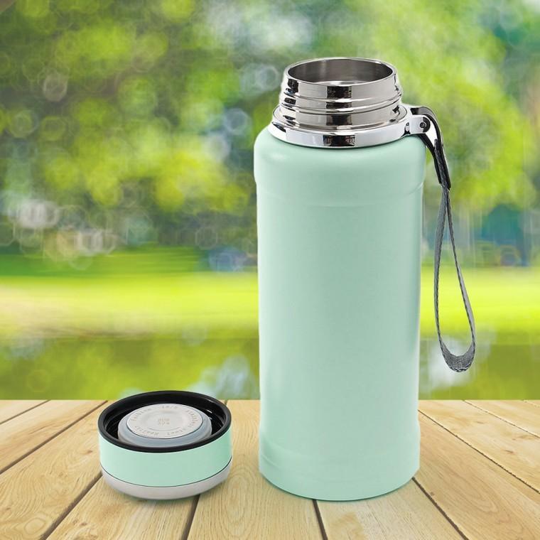 사계절 보냉물병 보온병 등산 캠핑 이중 진공 보온보냉병 (800ml) (민트)