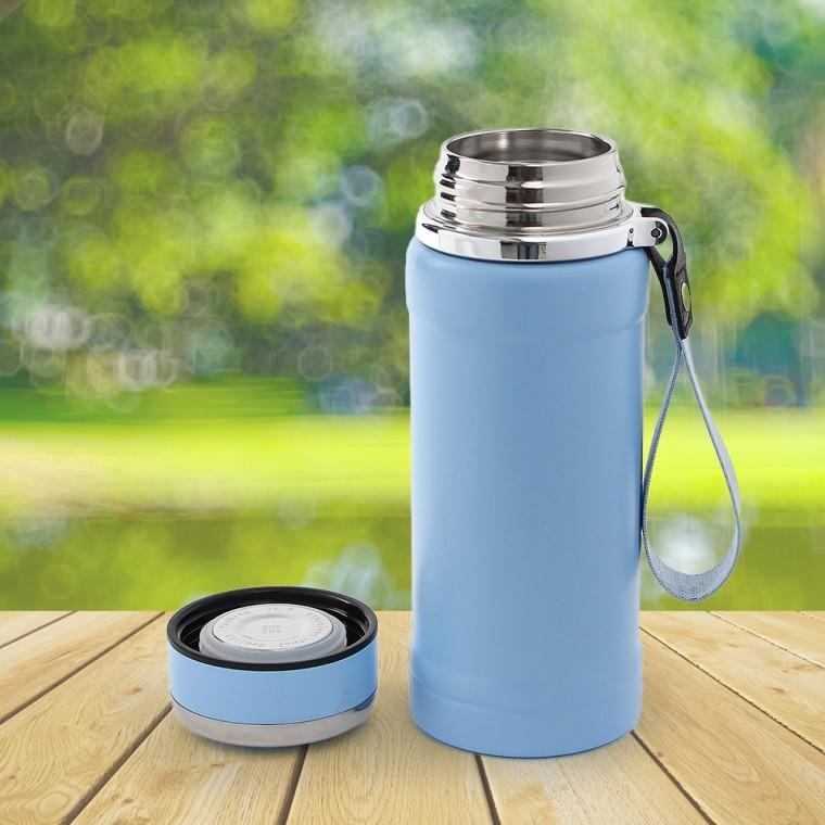 사계절 보냉물병 보온병 캠핑 등산 피크닉 진공 보온보냉병 (600ml) (블루)