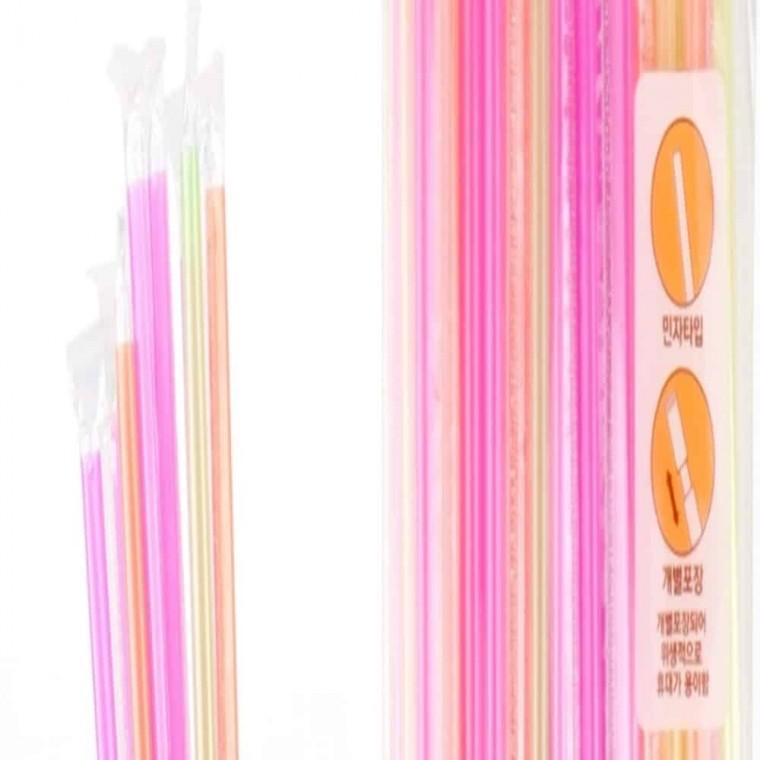 민자빨대 50P 대용량빨대 민자스트로우 컬러빨대 캠핑빨대