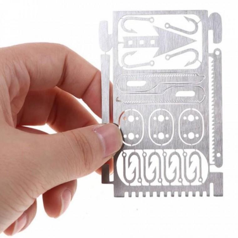 캠핑용품 서바이벌 카드 측정 만능툴