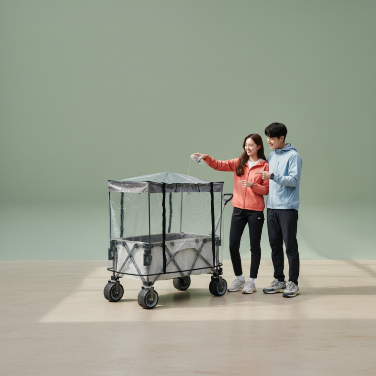 캠핑용 핸들 방수커버 방충망 바람막이 커버 카트 손잡이