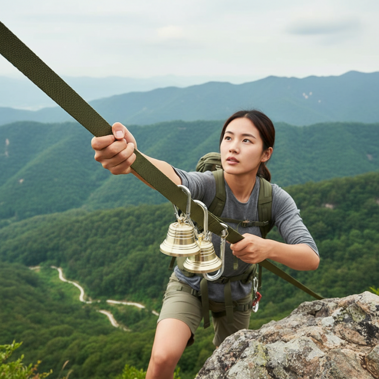 황동 등산용 안전 클립 고리 캠핑용 카라비너 고리걸이