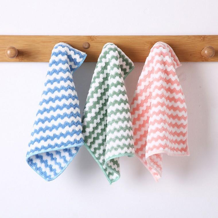 도톰한 물결무늬 극세사 주방 행주 23x23cm 5매입