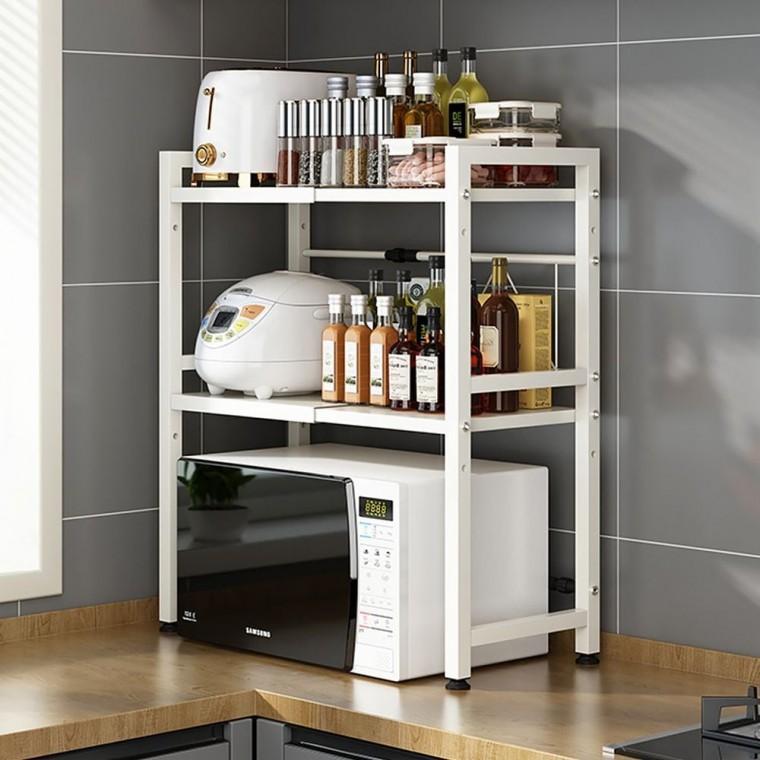 전자레인지 선반 3단 높이조절 주방 수납 렌지대