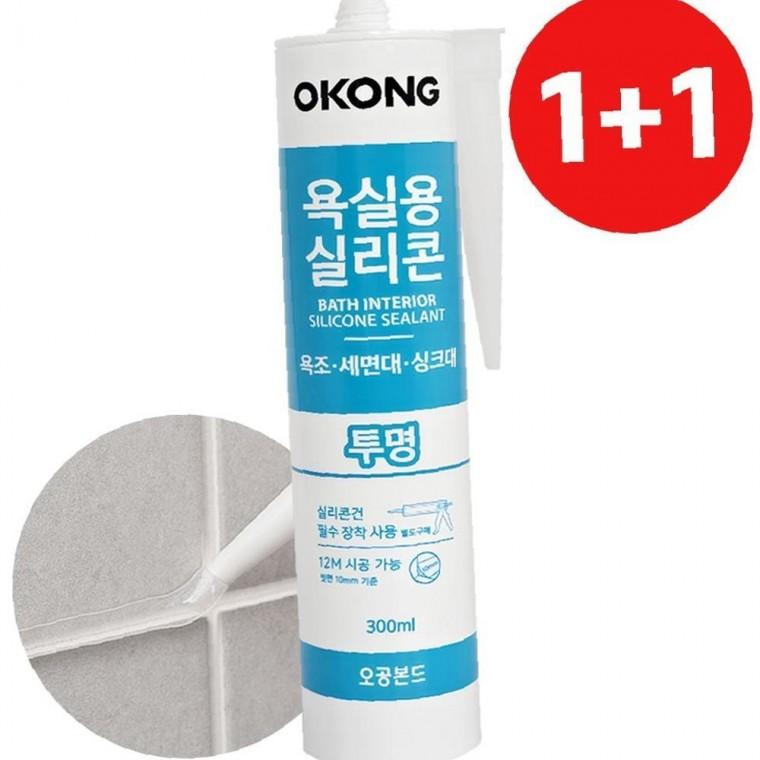 오공 1+1 선명 욕실용 (투명) 300ml 주방 보수 방수