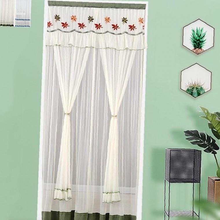 레이스 균형 문가리개 커튼 방문 주방 가림막 100x210cm