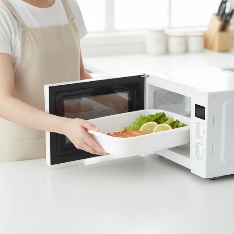 전자레인지 대응 조리 트레이 주방 음식 손질용 접시 대형 밑작업 플레이트