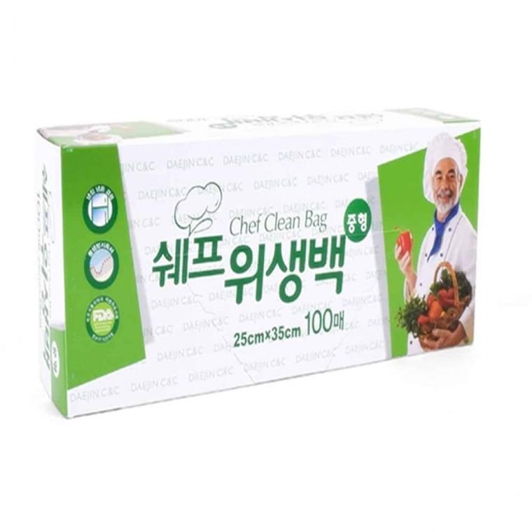 위생백 중형 100매 야채봉투 주방위생백 쉐프위생백 롤백
