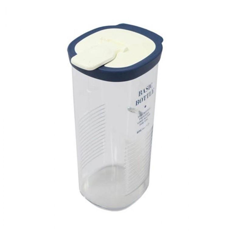 눈금선 투명 사각 물병 블루 소 물통 주방물병 생수통