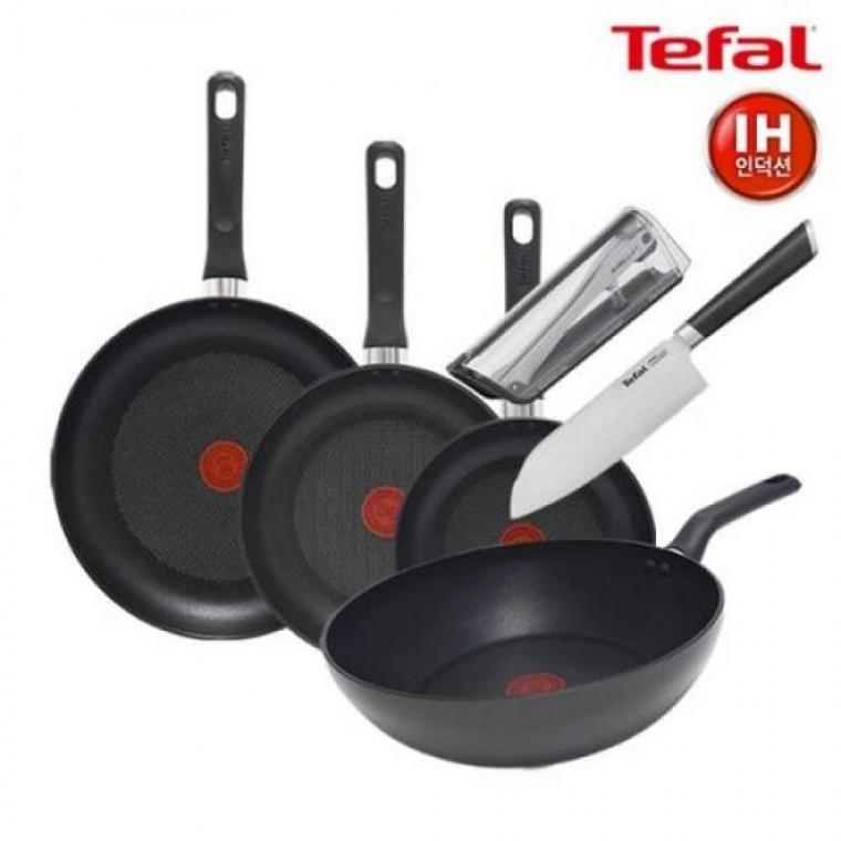 칼 식도 테팔 산도쿠 케이스 티타늄 프라이팬 22cm+24cm+28cm+멀티팬 TFC-ID248WEVST16 델리커시 28cm+에버