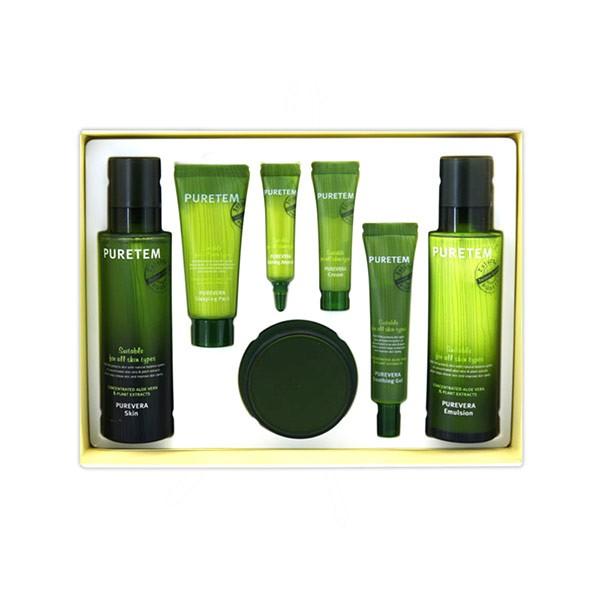퓨어템 퓨어베라 스킨 케어 3종 세트 -TJ 스킨 로션 화장품세트 기초화장품 화장품 기초케어 보습