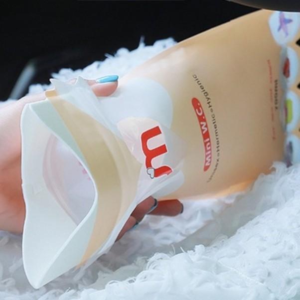 휴대용간이변기 필수템 여행 700 여행용변기 간이변기 휴대용 티슈형 응고제