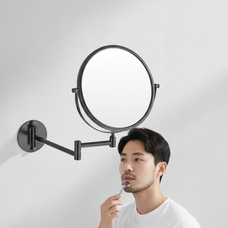 접이식 욕실용 쉐이빙 미용 벽걸이 면도 화장 거울
