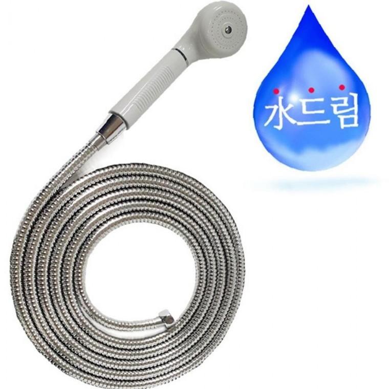 수드림수전 메탈호스3M 백색샤워기샤워호스 수도용품 수전용품 욕실용품