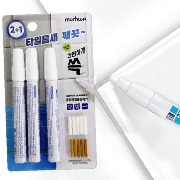 문화 타일 알뜰 줄눈 마카펜 3개 욕실 틈새 청소