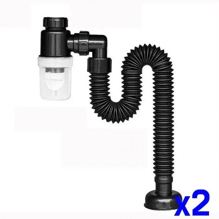 세면대배수관 자동개폐 냄새차단 욕실배수관 x2개