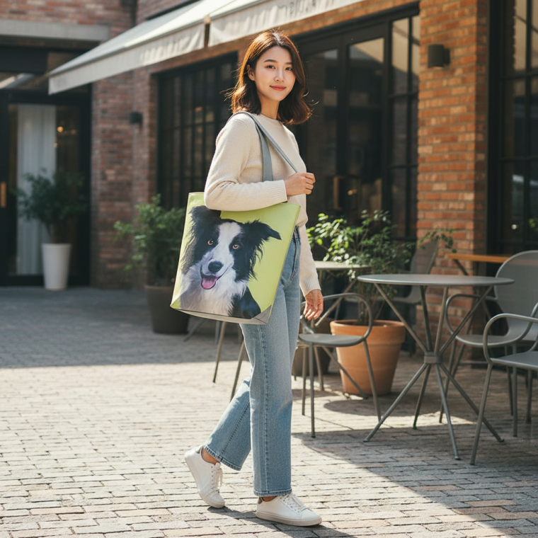반려동물 이동가방 캔버스 숄더 토트 쇼핑백 장바구니