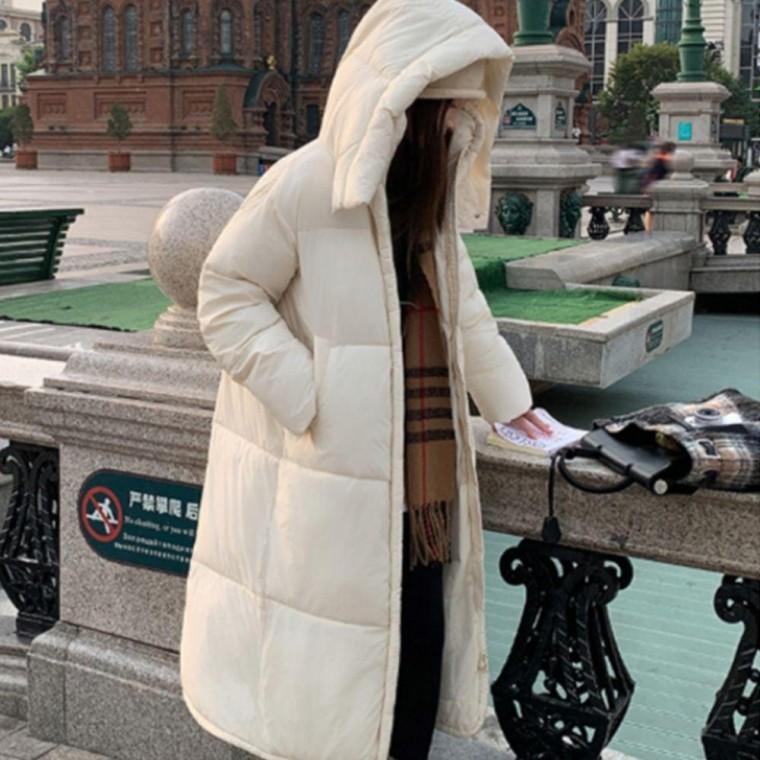 하이넥 여성 롱패딩 점퍼 기본 베이직 겨울 패딩 점퍼