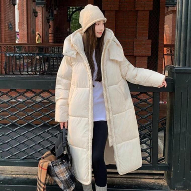 여성 2컬러 롱 하이넥 포근 패딩 점퍼 겨울 롱패딩점퍼 한파대비 여성아우터