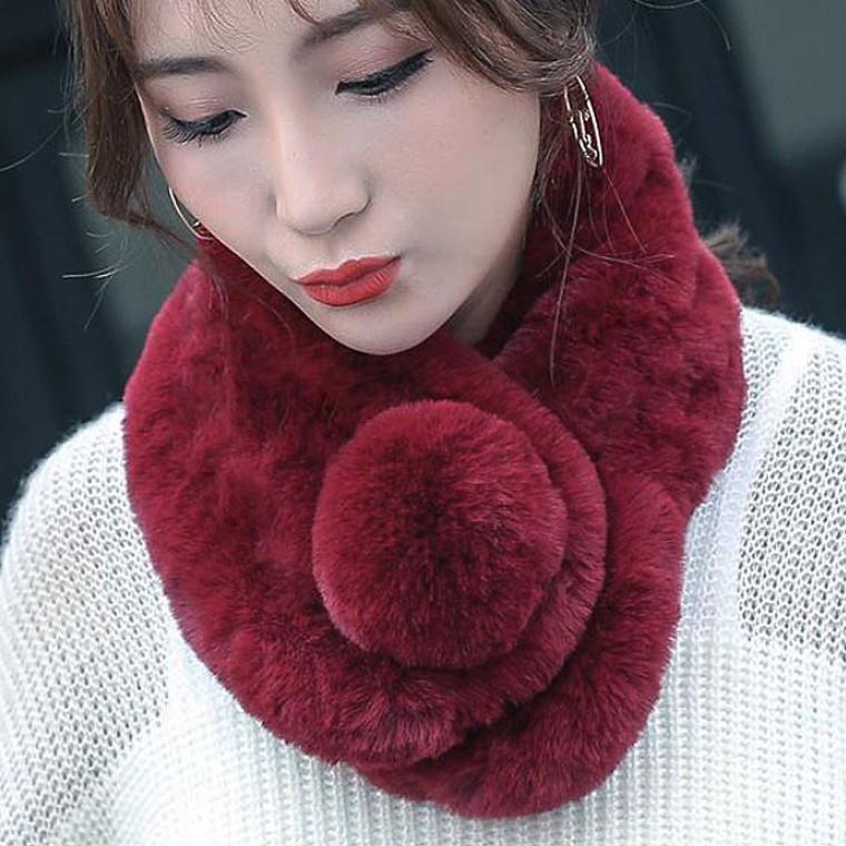 여자 겨울 자석형 퍼방한 목도리 머플러