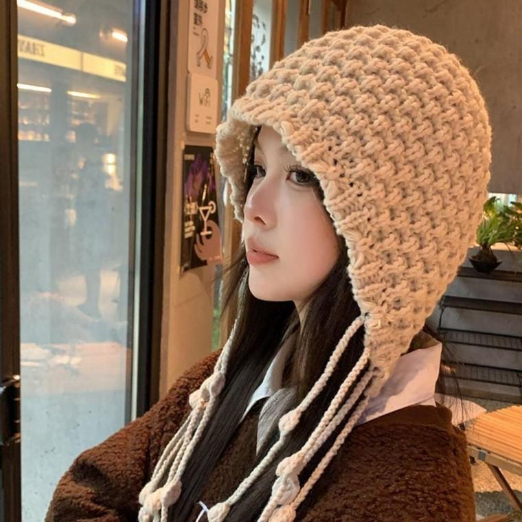 귀여운 겨울 뜨개모자 20대 여성 손뜨개 모자 니트