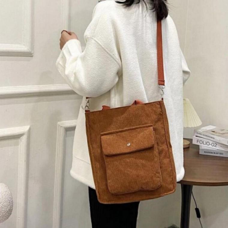 겨울 가을 크로스 베이직 코듀로이 가방 여성 여자