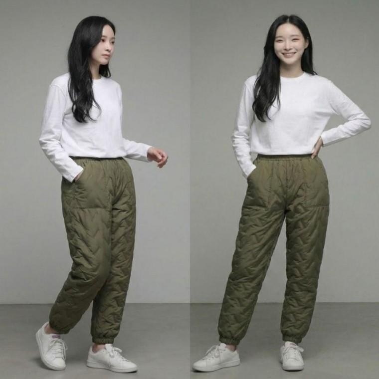 4컬러 남녀공용 커플 부부 겨울용 패딩 조거팬츠
