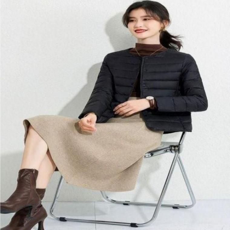따뜻한 여성 경량 컬러 패딩 점퍼 겨울 아우터 이너