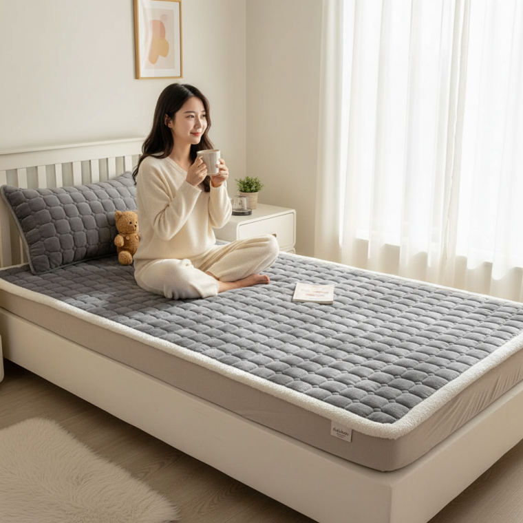 겨울용 보온 침대패드 벨벳 이불 90x200cm 200cm