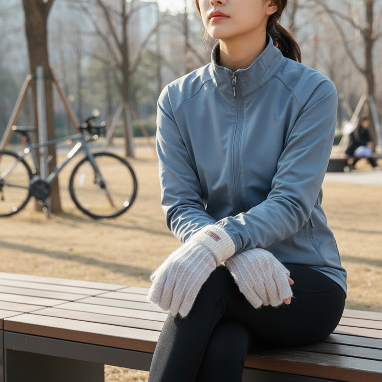 귀여운 반장갑 겨울 등산 자전거 바이크 아웃도어 장갑