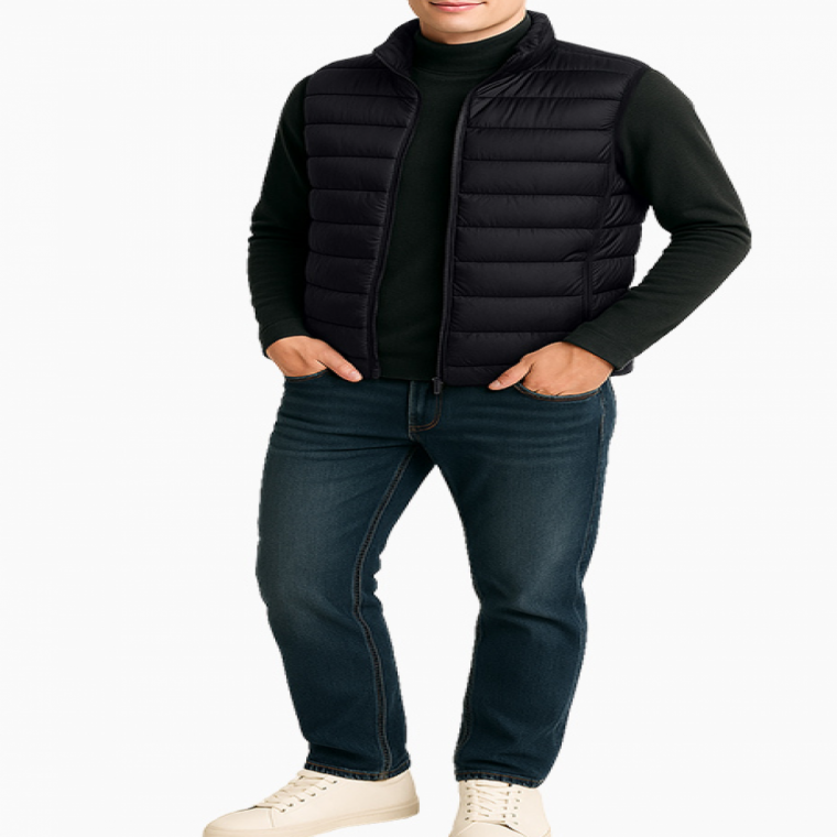 베이직 중경량 퀄팅 패딩 조끼 남성용 겨울 데일리 아우터