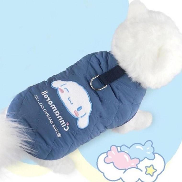강아지 프리미엄 누빔 패딩 하네스 시나모롤 1P 겨울