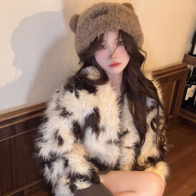 곰돌이 바라클라바 스키장 모자 털 비니 겨울 보온