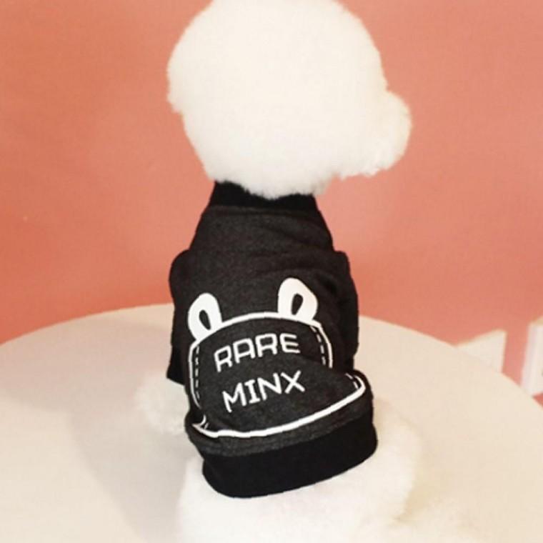 강아지 데님 데일리 래빗 점퍼 블랙 1P 토끼 겨울 산책 자켓