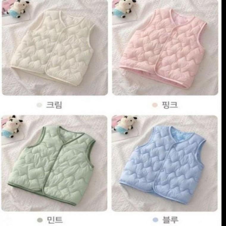 물결캔디 누빔 아동 경량패딩 경량 패딩 겨울 주니어 물결캔디 조끼 패딩 누빔 의류 아동 주니어 여아