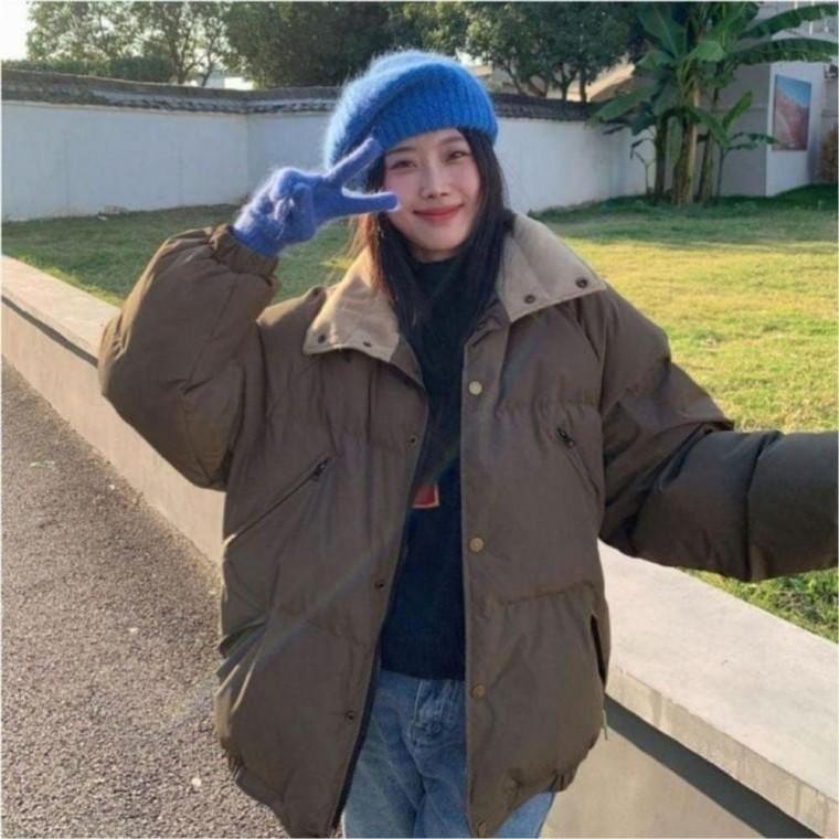 여성 패딩점퍼 하이넥 루즈핏 겨울패딩 아우터 2색 패션패딩점퍼 아우터 퀄팅디자인패딩점퍼 루즈핏패딩자