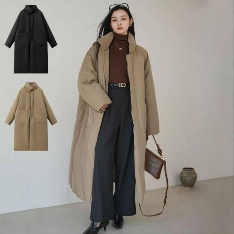 재킷형 여성 오버핏 스타일리시 한겨울 패딩점퍼 롱패딩 따뜻한점퍼 무지패딩 패션점퍼 롱점퍼 캐주얼패딩
