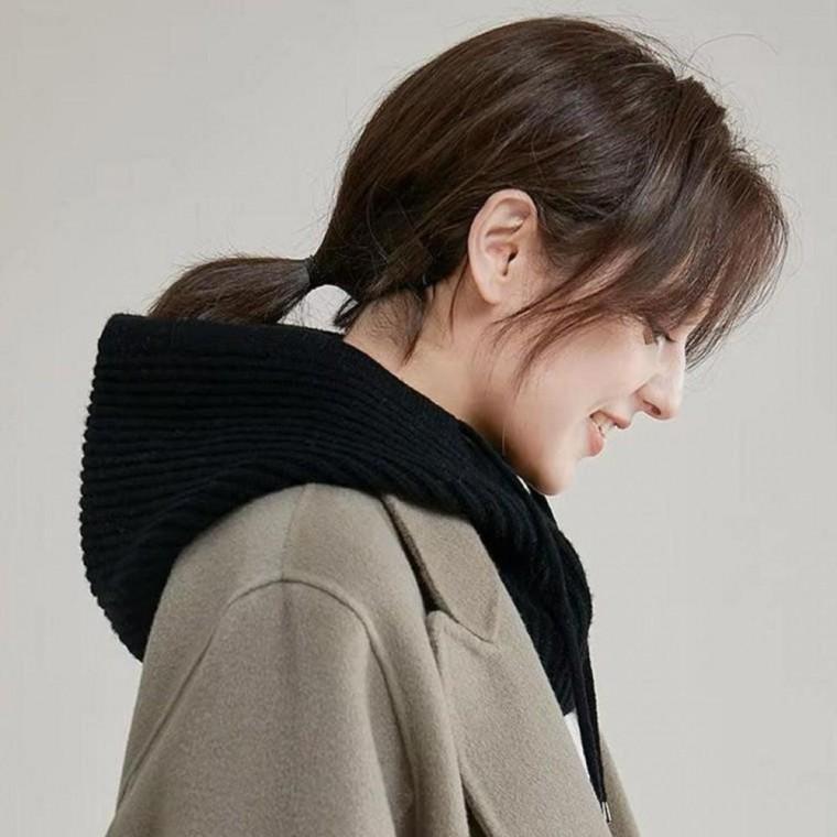 토피얼 골지 바라클 흐 SD241202 겨울 스카프 목도리 흐 여성 숄 털 머플러 니트 패션잡화 남성