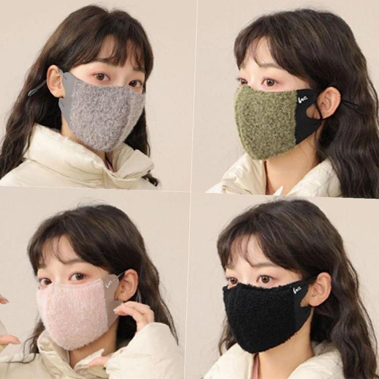 남녀 방한 단정 뽀글이 마스크 1P 끈조절 겨울 찬바람 패션