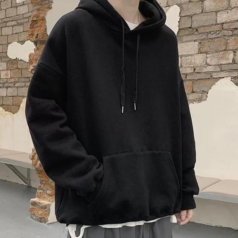 남자 기본 무지 깔끔한 스타일 겨울 기모 안감 루즈핏 후드티