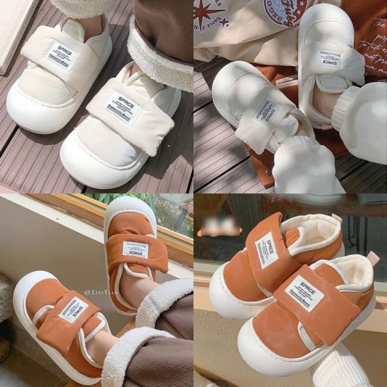 패딩키드패치슈즈 겨울 여성 신발 털안감 운동화 슈즈 단화 스니커즈 구두 슬리퍼 플랫슈즈 신발 슬립온 구