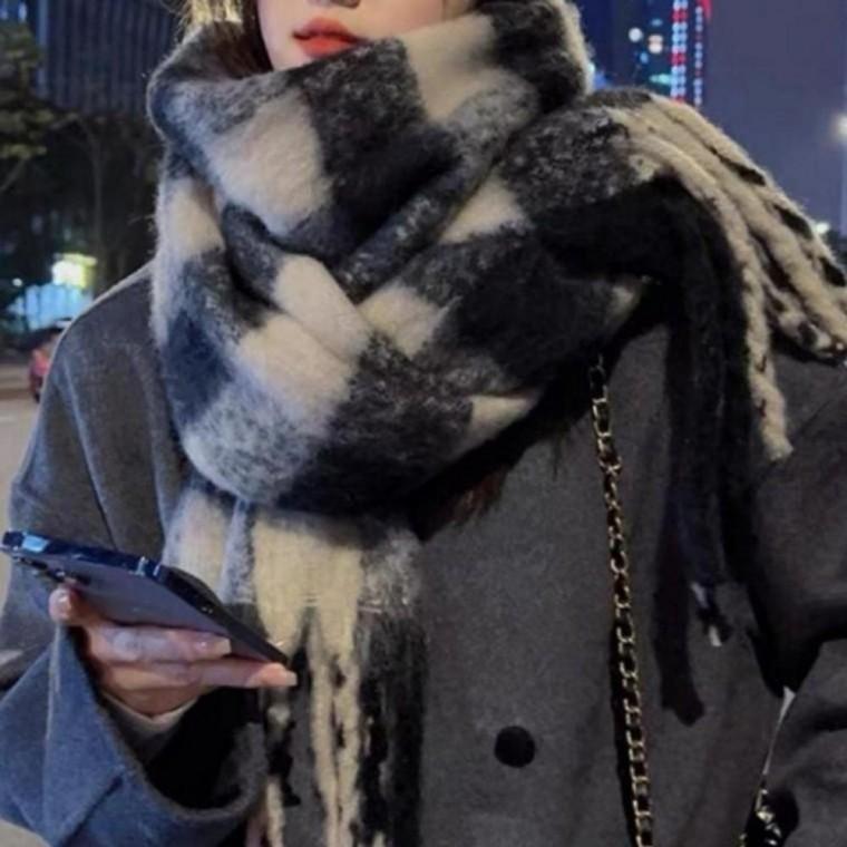 3색 1개 체크머플러 체크목도리 겨울목도리 스카프 머플러 패션목도리 남녀공용 목도리 남자 남여공용 여자