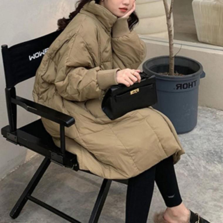 면패딩 루즈핏 여성 스탠딩넥 재킷 겨울 점퍼 하이넥