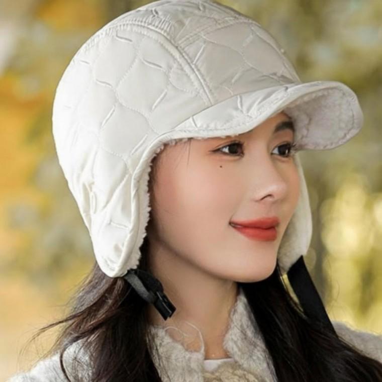 패딩캡 데일리 여성 방한모 모자 겨울 패션 워머
