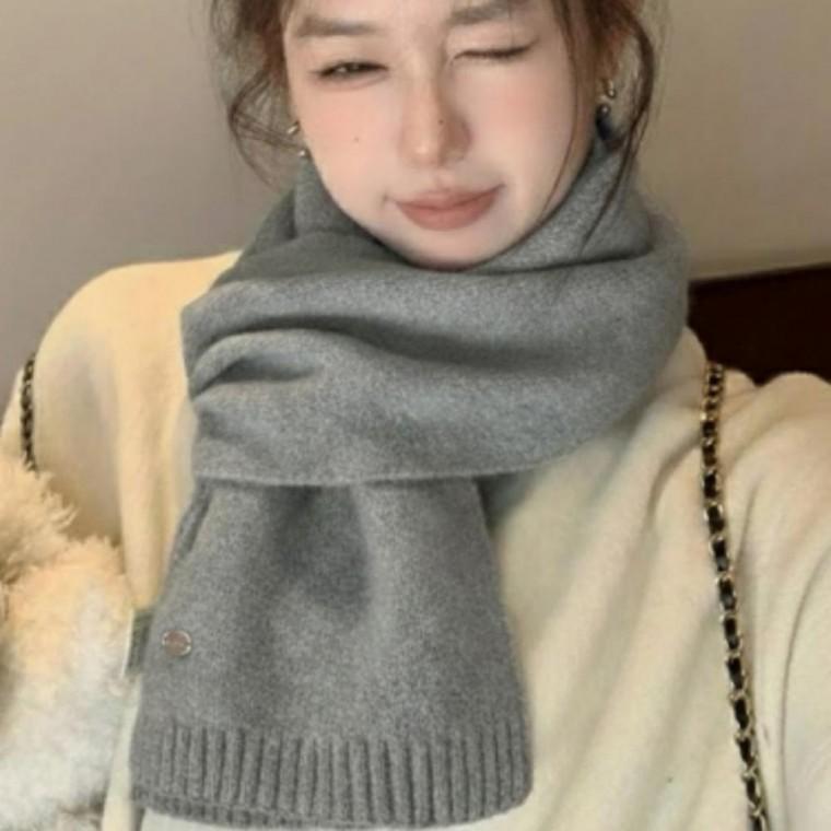 베이직 니트 소프트 머플러 패션 겨울 경량 패딩