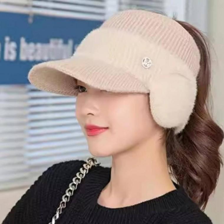 방한 골프 겨울 귀마개 여성모자 니트캡 모자 테니스