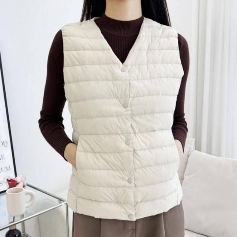 남자 겨울 패딩 경량 패딩 하이넥 조끼 간절기 집업 방한 가벼운 베스트 다운패딩